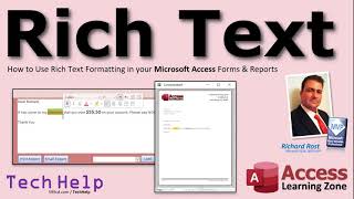 How to Use Rich Text Formatting in your Microsoft Access Forms amp Reports Color Fonts Bold More [upl. by Younger595]