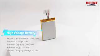 Custom 38 V High Voltage Li Polymer Battery Factory UL IEC UN383 PSE CB China 3000 mAh ODM OEM [upl. by Tumer]