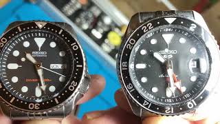 SKX007 vs SEIKO 5 GMT SSK003 [upl. by Bullis]