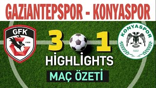 GAZİANTEPSPOR FKKONYASPOR MAÇ ÖZETİ HİGHLİGHTS BOZKIRIN SESİ [upl. by Ardnaz]