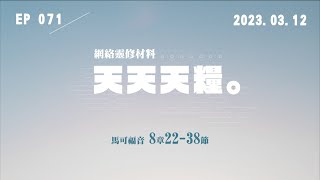 天天天糧  馬可福音 8章2238節 [upl. by Atiek64]