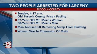 Two people arrested for larceny at the former Tuscola County prison [upl. by Akem229]