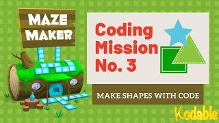 Make Mazes with Math Kodable Coding Mission No3  Beginner  Coding Activity [upl. by Bradshaw]