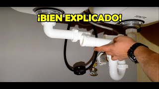 El mejor video de INSTALACIÓN DE DRENAJES DE LAVAPLATOS que he hecho😉💧 [upl. by Zuzana276]