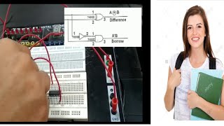 Half Subtractor  EXPERIMENT  STLD  Explained  BY CBR [upl. by Etnaed144]