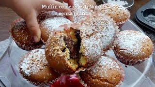 Muffin con cuore di nutella senza glutine [upl. by Azelea760]