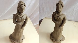 DIY How to make doll 🎎 with clayclay doll makingart carfts diy viralvideo easy [upl. by Nedry624]