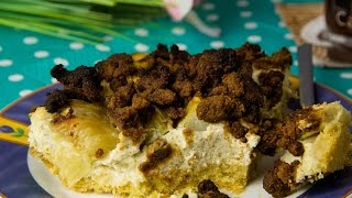 Rhabarberkuchen mit Quarkcreme amp Streusel  Low Carb  glutenfrei  salalade [upl. by Dric]