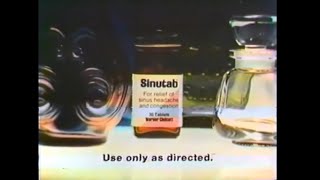 Sinutab Headache Medicine Commercial 1974 [upl. by Cassaundra]