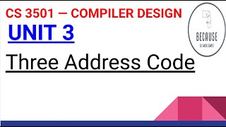 38 Three Address Code in Tamil [upl. by Teddy]