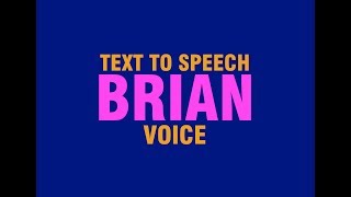 Text to Speech Voice BRIAN VOICE from Ivona ☺ DOWNLOAD LINK BELOW [upl. by Lafleur]