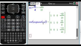 Using Cramers Rule on the TINspire [upl. by Billat]