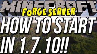 How To Start A Forge Server In Minecraft 1710 [upl. by Auop]