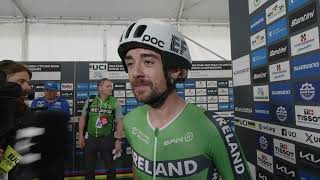 Ben Healy  Interview at the finish  World Championships Road Race Zürich 2024 [upl. by Notnilk]