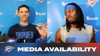 Lu Dort  Coach Daigneault Practice Media Availability  October 29 2024  OKC Thunder [upl. by Urdna]