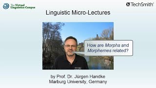 MOR021  Linguistic MicroLectures Morphs and Morphemes [upl. by Assetniuq916]