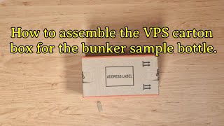 Bunker sampling carton box assembly procedure [upl. by Enyr674]