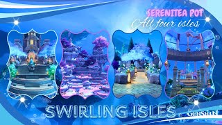 Swirling Isles ✨  Full Teapot Showcase genshinimpact genshin gaming games fontaine [upl. by Ytirehc712]