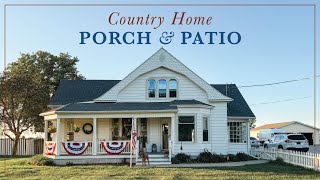 Patriotic Country Home Porch amp Patio Transformation wCastlery [upl. by Einwat]