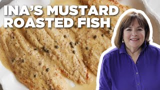 Ina Gartens MustardRoasted Fish  Barefoot Contessa  Food Network [upl. by Acitel]