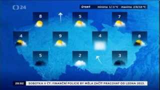 Predpoved pocasi CT24 weather forecast czech TV [upl. by Luapnaej]