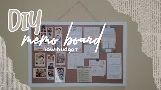 DIY MEMO BOARD  PIN BOARD  low budget [upl. by Ylla]