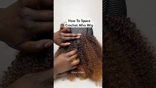 How To Space Crochet Afro Curly Wig Hair Spacing Beginners Wig Making Afro Wig Tutorial [upl. by Notsag]