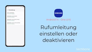 Rufumleitung einstellen oder deaktivieren  Samsung Android 14  One UI 6 [upl. by Qirat]