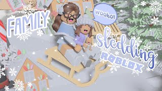 OUR FAMILY WENT SLEDDINGCHRISTMAS TIMEROBLOX BLOXBURG ROLEPLAYGAMEMAS DAY 18 [upl. by Denyse]