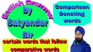 Comparison Denoting Words  TGT PGT LT GRADE SSC cgl english grammar [upl. by Aihsotan]