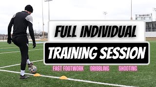 Full Individual Training Session For Footballers  Best Drills To Do On Your Own  SoccerFootball [upl. by Nannah36]