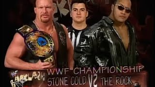 WWE The Rock vs Stone Cold Steve Austin WWF Backlash 1999 [upl. by Nomyad679]