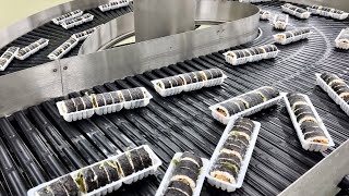 The world was amazed Frozen kimbap mass production process  Korean kimbap factory  냉동 김밥 만드는 과정 [upl. by Negem]