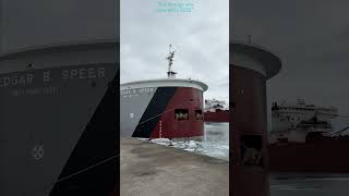 The first freighter to reach the Soo Locks in 2023 shorts [upl. by Einahpats233]