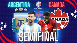 ARGENTINA vs CANADA 🔴 EN VIVO 🔴 COPA AMERICA 2024 SEMIFINAL · JUEGA MESSI Y LA SCALONETA [upl. by Countess]