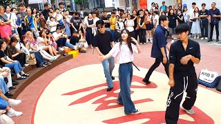 STREET ARTIST YU KAGAWA WITH PARK JIN HWAN amp FRIEND INTERACTIVE HONGDAE BUSKING 240629 [upl. by Job]