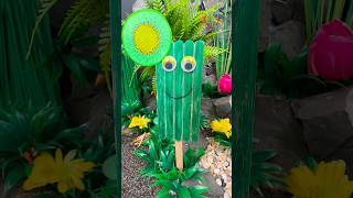 DIY Miss Kiwi Wooden Popsicle Sticks Craft for Kids  Easy Fruit Craft diy craft craftyfun kids [upl. by Oidgime]