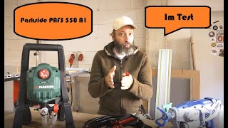 Test  LIDL Parkside Airless Farbsprühsystem Paint Sprayer PAFS 550 A1 [upl. by Vivl]