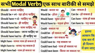 Learn All Modal Auxiliary Verb  modal verbs in english  Modal Verbs [upl. by Elyad]