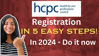 How to get HCPC Registered in 2024 HCPC Registration Process Online Form International Application [upl. by Dillon]