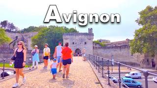 Avignon France  Walking tour in Avignon 4K Ultra HD  Technicolor   Avignon 4K UHD [upl. by Viquelia958]