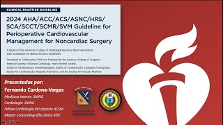 Revisión2024AHAACCACSHRSGuideline Perioperative Cardiovascular Management for Noncardiac Surgery [upl. by Acsirp]