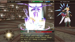 Iruna Online  Wind Enchanter vs Angenger lvl 390 [upl. by Asserac]