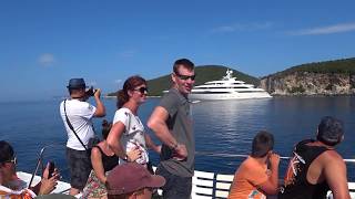 Boat trip in Greece from Corfu to Sivota Blue lagoon [upl. by Akirre613]