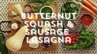 Houlihans  Inspiralized Butternut Squash and Sausage Lasagna [upl. by Buyse]