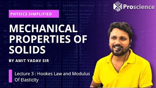 Mechanical Properties of Solids  Lecture 3  Hookes Law and Modulus of Elasticity  Youngs Modulus [upl. by Arluene]