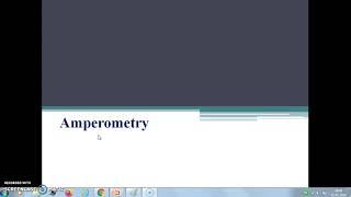 amperometry introduction [upl. by Marena]