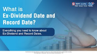 What Is ExDividend Date And Record Date EXDividend Date And Record Date India HDFCsecuritiesofficial [upl. by Kowatch]