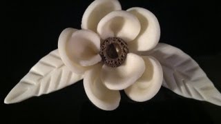 How to Make a Magnolia from Modeling Chocolate [upl. by Anuqahs]