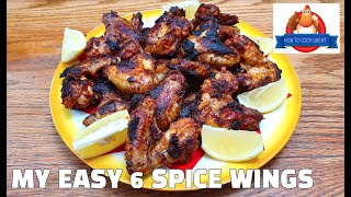 Easy Juicy 6 Spice Chicken Wings  StoveTop Delicious Chicken Wings [upl. by Henghold366]